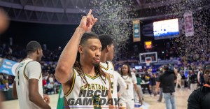 Norfolk State wins MEAC, survives scare