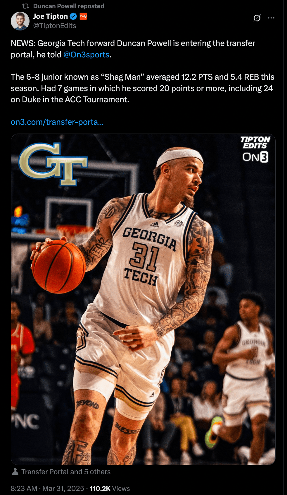 HBCU NBA ACC NIL transfer portal